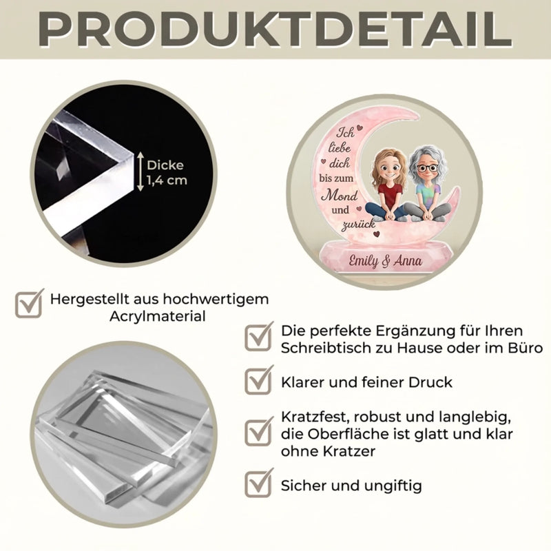 Personalisierte Acrylplakette – Muttertagsgeschenk für Mama – Liebe ist unbesiegbar