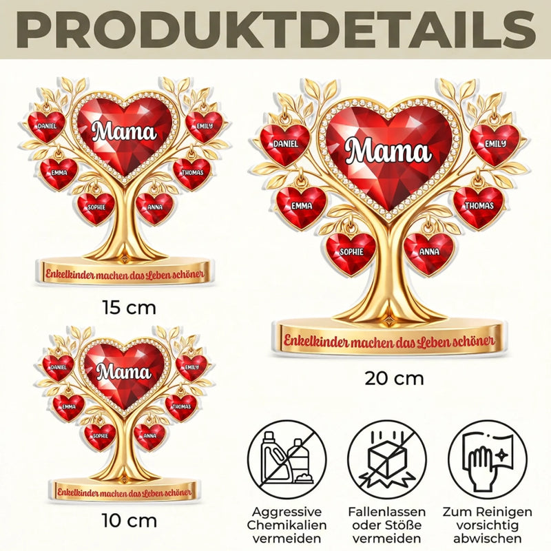Personalisierte Acrylplakette – Muttertagsgeschenk für Mama, Oma - Zeit vergeht, Liebe bleibt