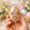 Personalisierter Eier-Shaker aus Holz – Ostergeschenk für Babys – Mein erstes Osterwunder