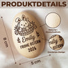 Personalisierter Eier-Shaker aus Holz – Ostergeschenk für Babys – Ostern voller Freude