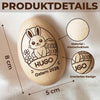 Personalisierter Eier-Shaker aus Holz – Ostergeschenk für Babys – Osterfreude für dich