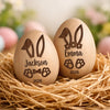 Personalisierter Eier-Shaker aus Holz – Ostergeschenk für Babys – Ein Osterei voller Glück