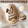 Personalisierter Eier-Shaker aus Holz – Ostergeschenk für Babys – Ein Osterei voller Glück