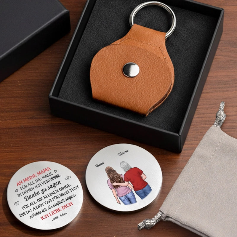 Personalisierter Taschenknuddler – Geschenk für Mama – Meine Liebe endet nie