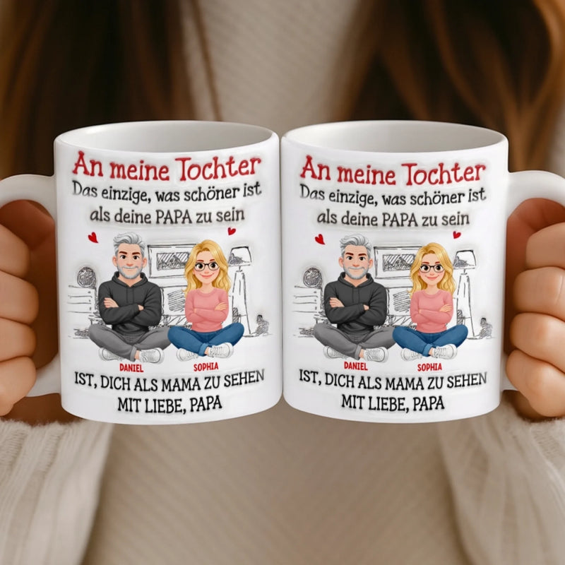 Personalisierte Tasse – Geschenk für Tochter – Für immer dein Papa