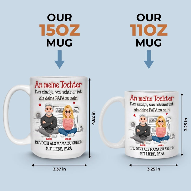 Personalisierte Tasse – Geschenk für Tochter – Für immer dein Papa