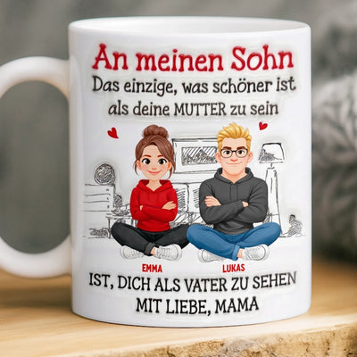 Personalisierte Tasse – Geschenk für Sohn – Du machst mich zur Mama
