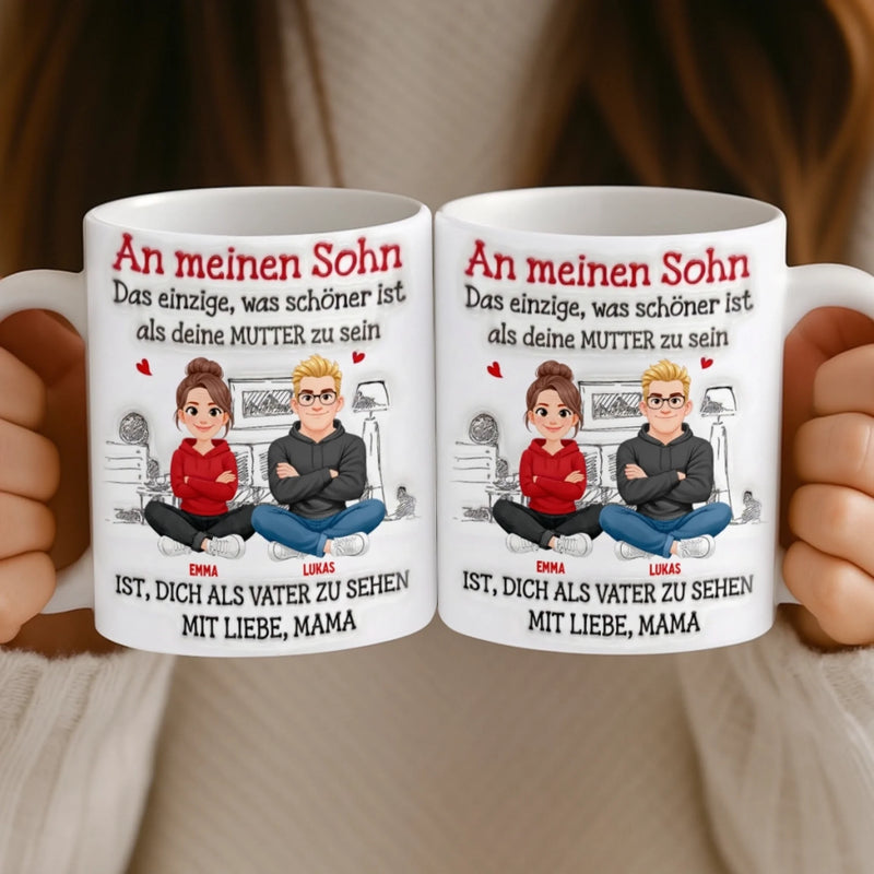 Personalisierte Tasse – Geschenk für Sohn – Du machst mich zur Mama