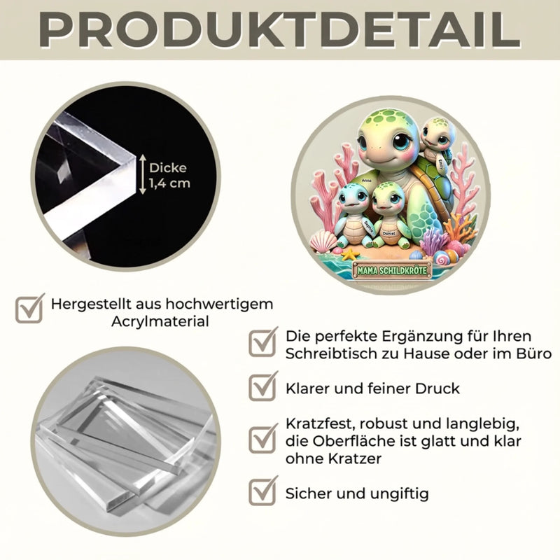 Personalisierte Acrylplakette – Muttertagsgeschenk für Mama, Oma - Liebe bleibt ewig