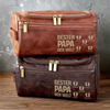 Personalisierte Leder-kulturtasche mit Gravur - Geburtstagsgeschenke für Papa und Opa – Der beste Papa der Welt