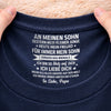 Personalisiertes Unisex-T-Shirt mit Innenkragen-Druck – Geschenk für Sohn – Für immer mein Sohn
