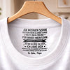 Personalisiertes Unisex-T-Shirt mit Innenkragen-Druck – Geschenk für Sohn – Für immer mein Sohn