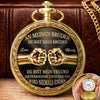 Personalisierte goldene Taschenuhr – Geschenk für Bruder – Brüder ein Leben lang