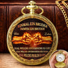 Personalisierte goldene Taschenuhr – Geschenk für Bruder – Mein Bruder, mein Freund