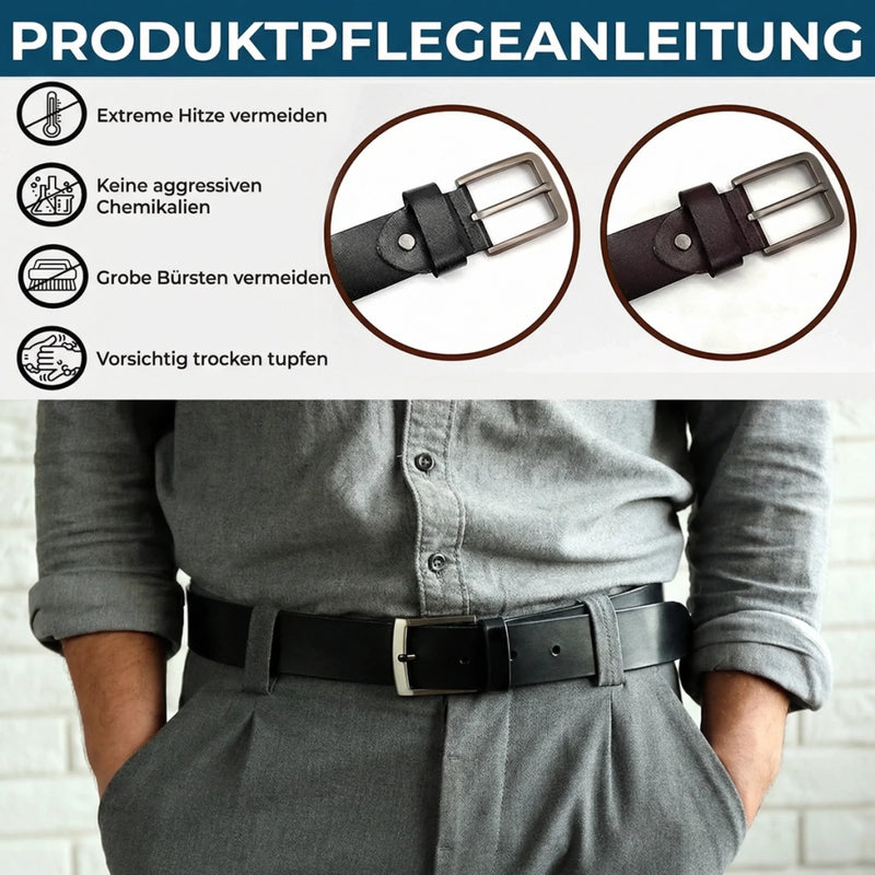 Personalisierter Ledergürtel mit Gravur – Geschenk für Papa, Opa – Auf ewig dein Kind