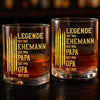 Personalisierter Whiskyglas – Vatertagsgeschenk für Papa, Opa – Ledende