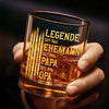 Personalisierter Whiskyglas – Vatertagsgeschenk für Papa, Opa – Ledende