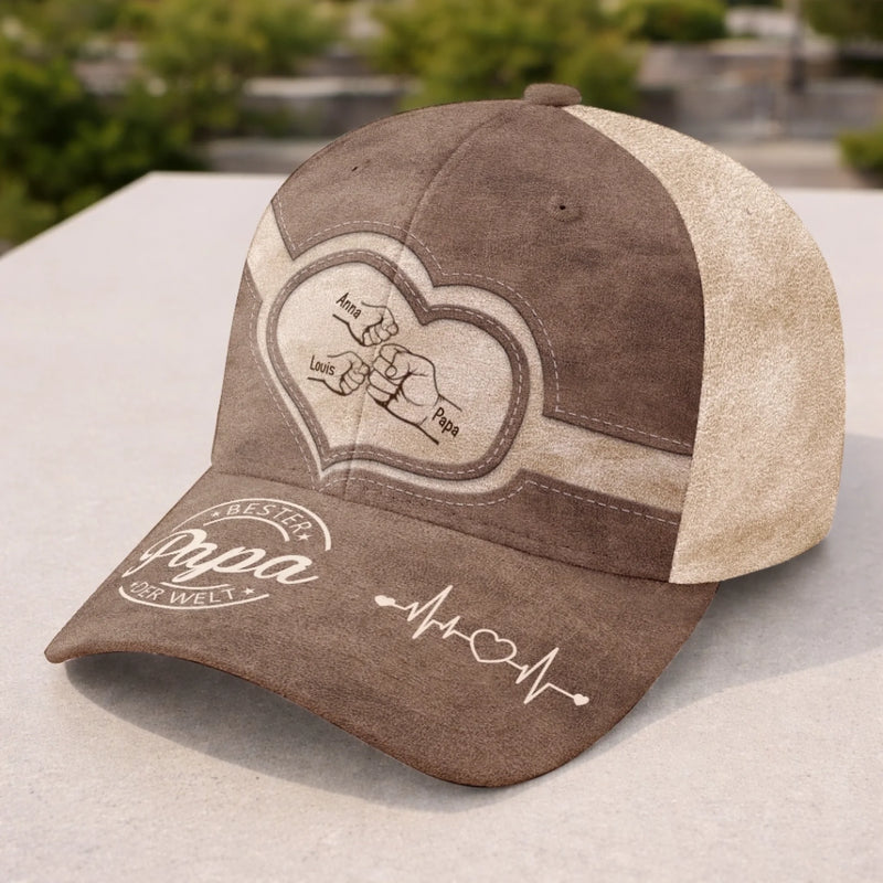Personalisierte klassische Kappe mit Allover-print – Vatertagsgeschenk für Papa, Opa – Mein cooler Papa