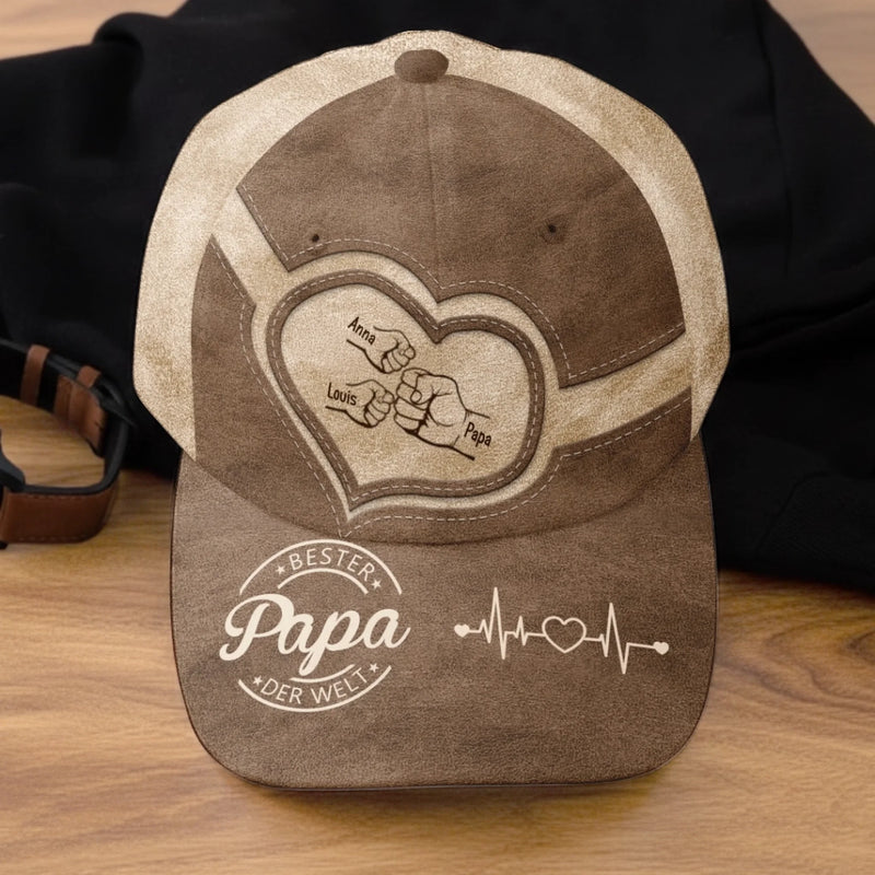 Personalisierte klassische Kappe mit Allover-print – Vatertagsgeschenk für Papa, Opa – Mein cooler Papa