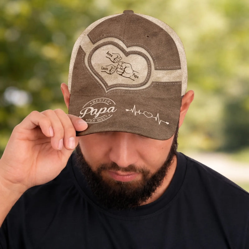 Personalisierte klassische Kappe mit Allover-print – Vatertagsgeschenk für Papa, Opa – Mein cooler Papa