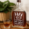 Personalisierte Whiskyflasche – Vatertagsgeschenk Für Papa, Opa – Der Mann hinter der Legende