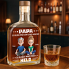 Personalisierte Whiskyflasche – Vatertagsgeschenk Für Papa, Opa – Für immer dein kleines Kind
