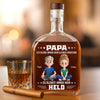 Personalisierte Whiskyflasche – Vatertagsgeschenk Für Papa, Opa – Für immer dein kleines Kind
