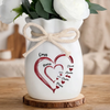 Personalisierte Blumenvase mit Seil – Muttertagsgeschenk für Mama, Oma – Liebe unserer Familie