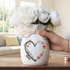 Personalisierte Blumenvase mit Seil – Muttertagsgeschenk für Mama, Oma – Familie voller Liebe
