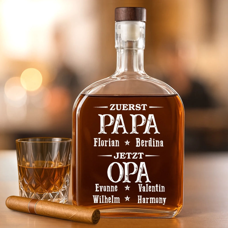Personalisierte Whiskyflasche – Vatertagsgeschenk Für Papa, Opa – Dein Trinkgrund bin ich