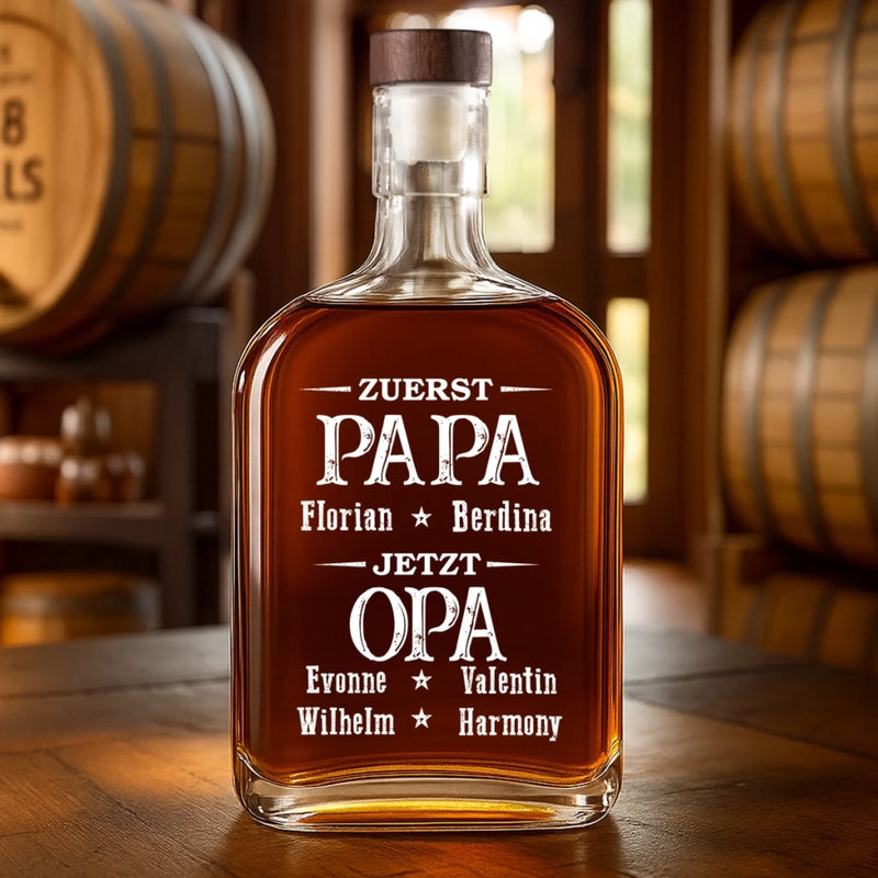 Personalisierte Whiskyflasche – Vatertagsgeschenk Für Papa, Opa – Dein Trinkgrund bin ich