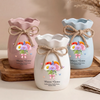 Personalisierte Blumenvase mit Seil – Muttertagsgeschenk für Mama, Oma – Der Garten unserer Mama