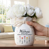 Personalisierte Blumenvase mit Seil – Muttertagsgeschenk für Mama, Oma – Wenn Mamas Blumen wären