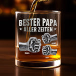 Personalisierter Whiskyglas – Vatertagsgeschenk für Papa, Opa – Der beste Papa überhaupt