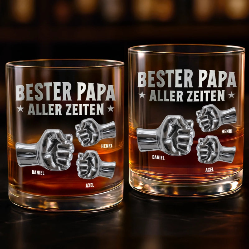 Personalisierter Whiskyglas – Vatertagsgeschenk für Papa, Opa – Der beste Papa überhaupt