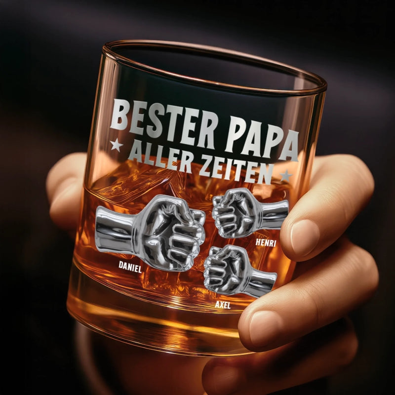 Personalisierter Whiskyglas – Vatertagsgeschenk für Papa, Opa – Der beste Papa überhaupt