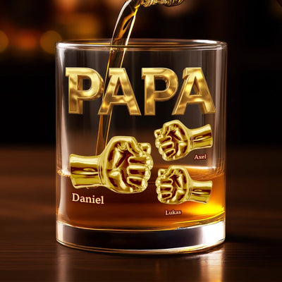 Personalisierter Whiskyglas – Vatertagsgeschenk für Papa, Opa – Der coolste Papa aller Zeiten