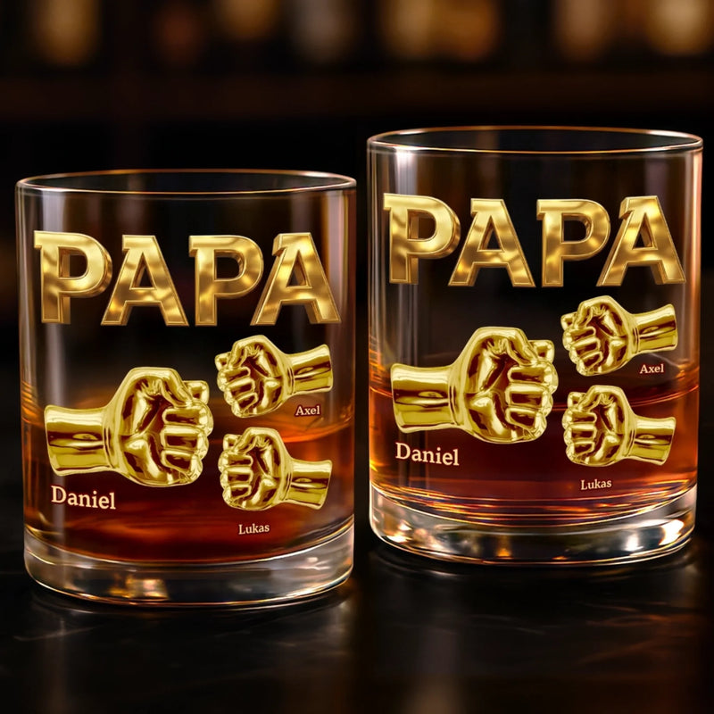 Personalisierter Whiskyglas – Vatertagsgeschenk für Papa, Opa – Der coolste Papa aller Zeiten