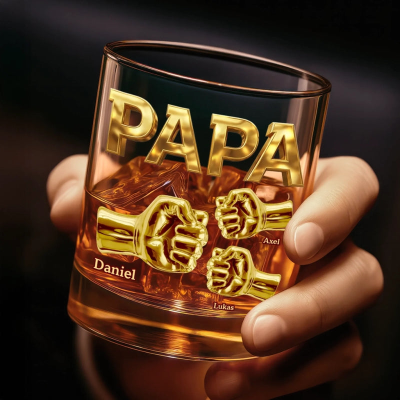 Personalisierter Whiskyglas – Vatertagsgeschenk für Papa, Opa – Der coolste Papa aller Zeiten