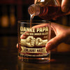 Personalisierter Whiskyglas – Vatertagsgeschenk für Papa – Danke für alles.