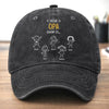 Benutzerdefinierte Baseballkappe Aus Gewaschenem Vintage-denim - Personalisierte Geburtstagsgeschenke Für Papa, Opa - Geliebt Von Meiner Lieblingscrew