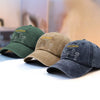 Benutzerdefinierte Baseballkappe Aus Gewaschenem Vintage-denim - Personalisierte Geburtstagsgeschenke Für Papa, Opa - Geliebt Von Meiner Lieblingscrew