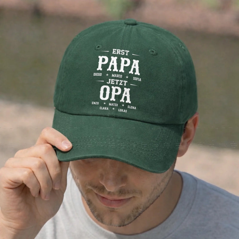 Benutzerdefinierte Baseballkappe Aus Gewaschenem Vintage-denim - Personalisierte Geburtstagsgeschenke Für Papa, Opa - Geschätzt Von Meiner Liebsten Gemeinschaft