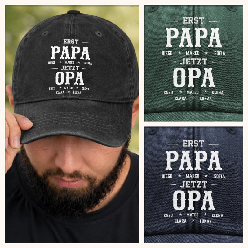 Benutzerdefinierte Baseballkappe Aus Gewaschenem Vintage-denim - Personalisierte Geburtstagsgeschenke Für Papa, Opa - Geschätzt Von Meiner Liebsten Gemeinschaft