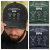 Benutzerdefinierte Baseballkappe Aus Gewaschenem Vintage-denim - Personalisierte Geburtstagsgeschenke Für Papa, Opa - Mein Lieblingsmensch Nennt Mich Opa