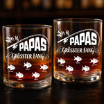 Personalisierter Whiskyglas – Vatertagsgeschenk für Papa, Opa – Papas bester Fang