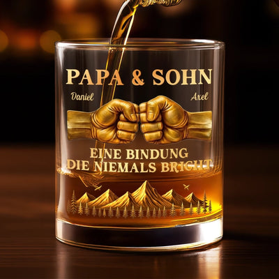 Personalisierter Whiskyglas – Vatertagsgeschenk für Papa, Opa – Ein Band fürs Leben