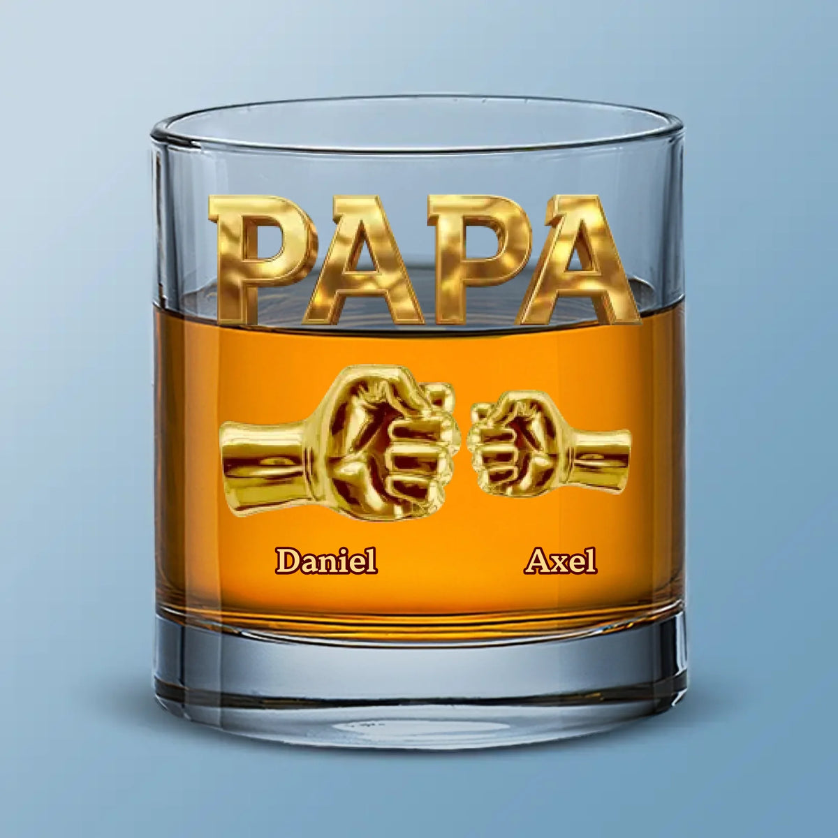 Personalisierter Whiskyglas – Vatertagsgeschenk für Papa, Opa – Der coolste Papa aller Zeiten