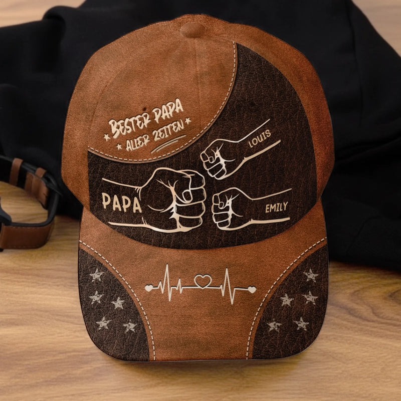 Personalisierte klassische Kappe mit Allover-print – Vatertagsgeschenk für Papa, Opa – Der größte Papa aller Zeiten