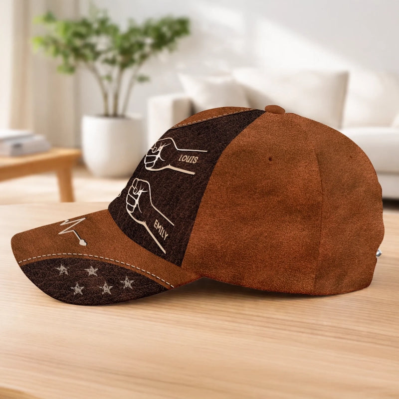 Personalisierte klassische Kappe mit Allover-print – Vatertagsgeschenk für Papa, Opa – Der größte Papa aller Zeiten